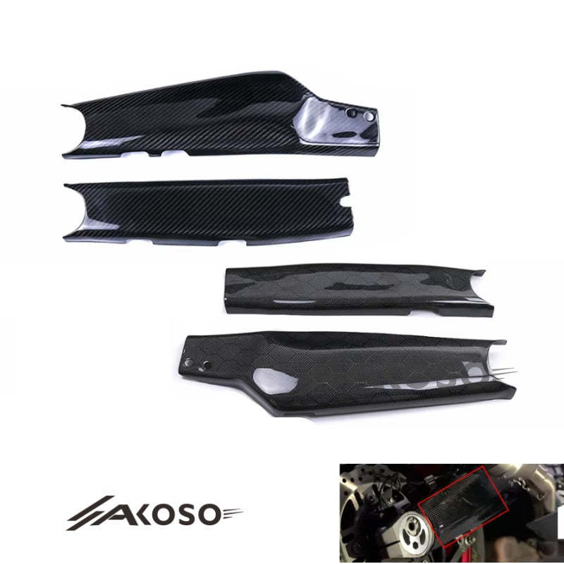 AKOSO 2014-2019 Kawasaki Z1000 Carbon Fiber Motorcycle Swing Arm Guard Fairings Swingarm Cover Panels