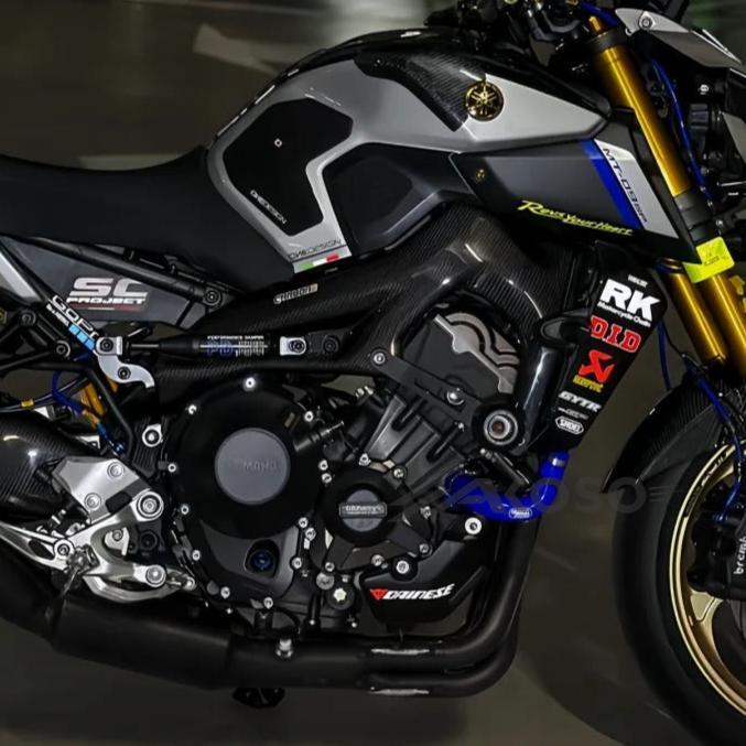 AKOSO 2017-2020 Yamaha MT09 FZ09 Carbon Fiber Motorcycle Frame Cover Protectors