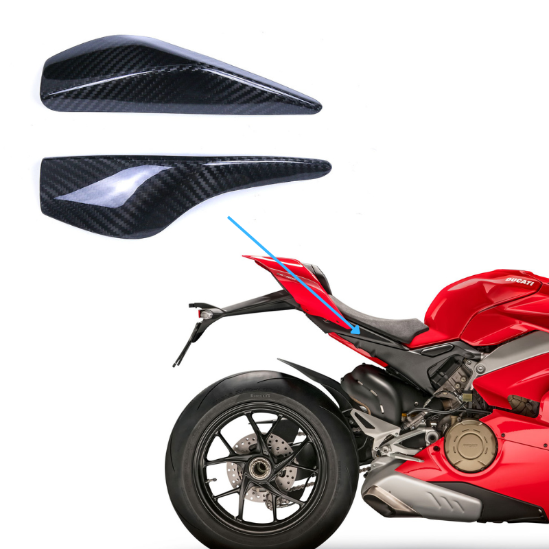 AKOSO 2018-2024 Ducati Panigale V4 V4S V4R Carbon Fiber Seat Side Panels