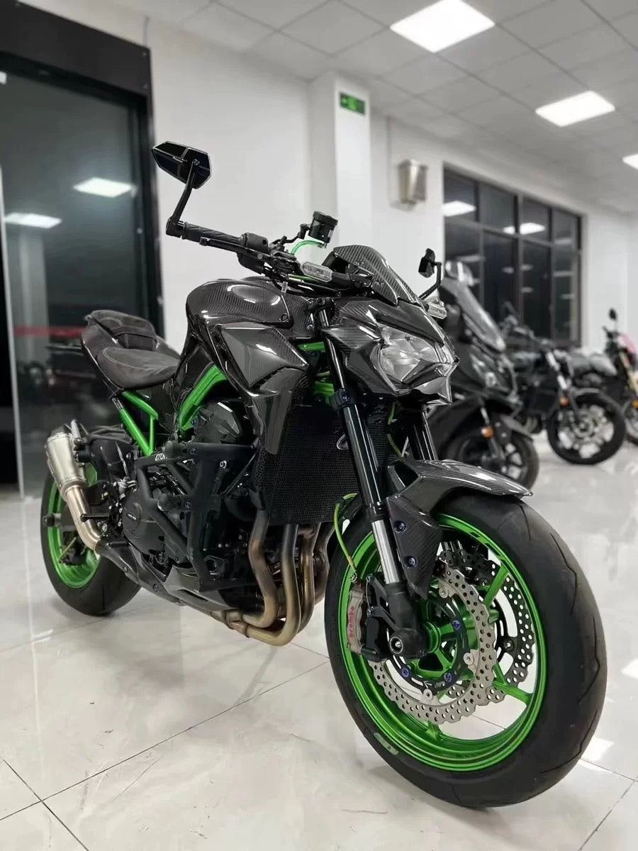 AKOSO 2017-2019 Kawasaki Z900 Carbon Fiber Motorrad Vorderrad Kotflügel Hugger Fender