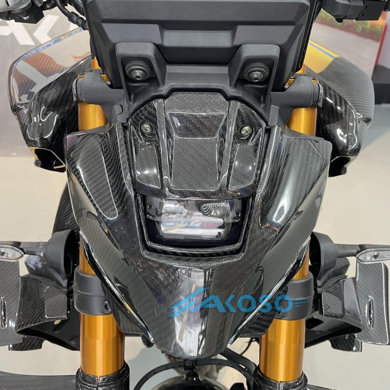 AKOSO 2024 2025 Yamaha MT09 / FZ09 Carbon Fiber Front Fairing Upper Headlight