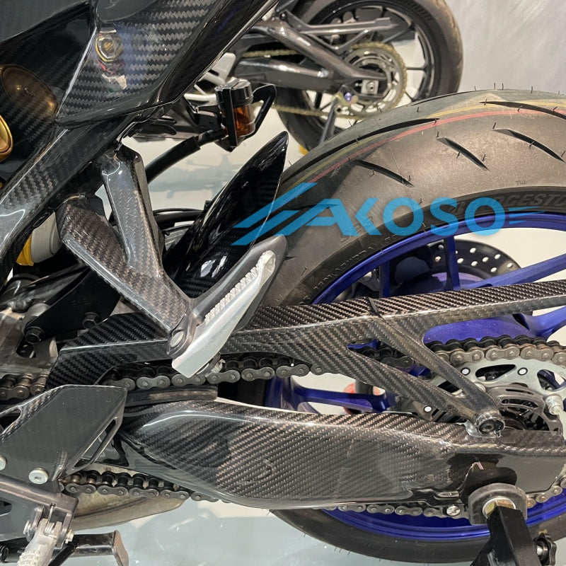 AKOSO 2024 2025 Yamaha MT09 / FZ09 Carbon Fiber Rear Fender Chain Cover
