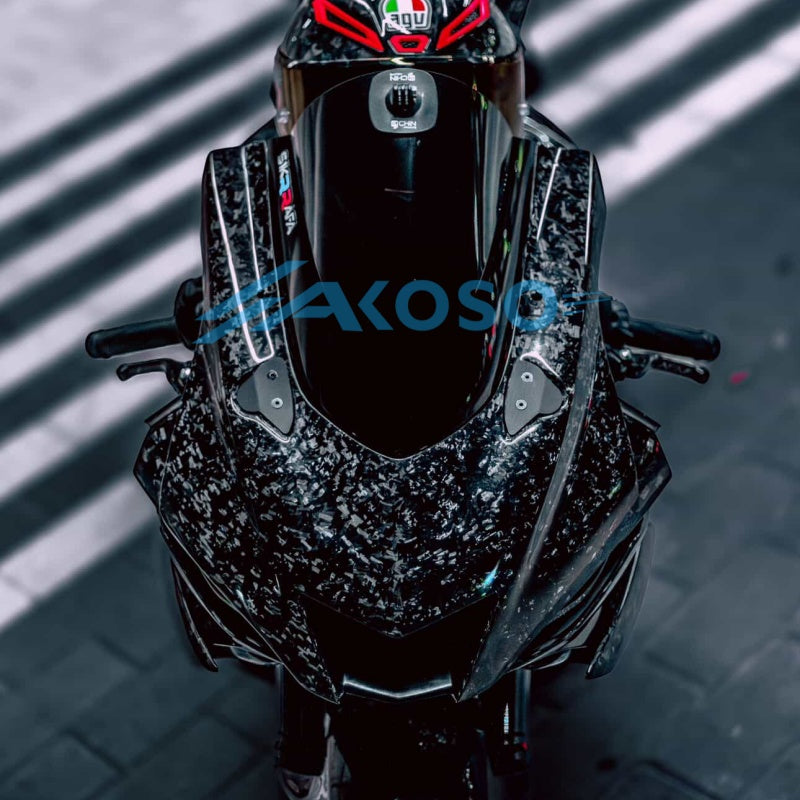 AKOSO 2017-2024 Yamaha R6 Carbon Fiber Front Fairing Upper Headlight Nose Housing Panel