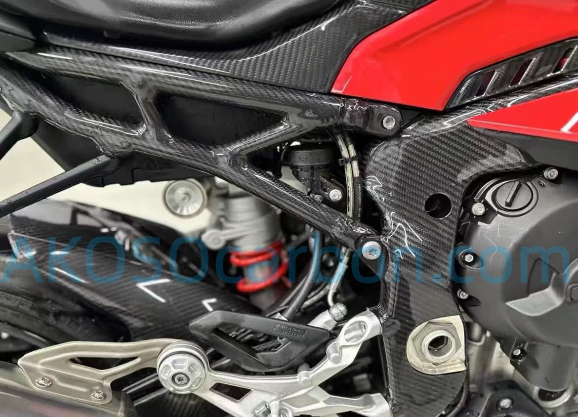 AKOSO 2019-2022 BMW S1000RR Moto Fibre De Carbone Couvercle Latéral De Siège Arrière Couvre-Sous-Châssis