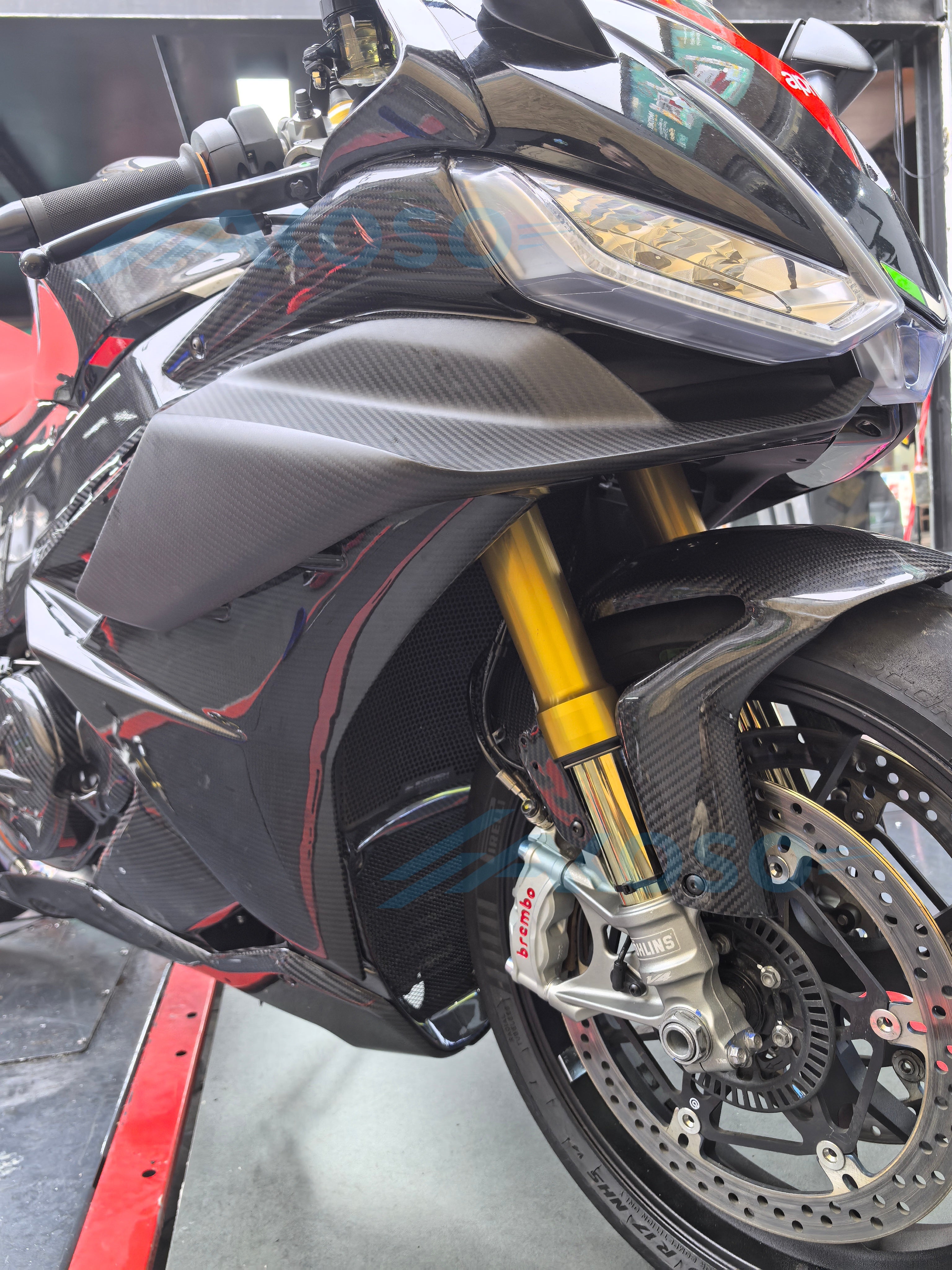 AKOSO 2021-2024 Aprilia RSV4 Carbon Fiber Winglets Front Side Fairing Winglets