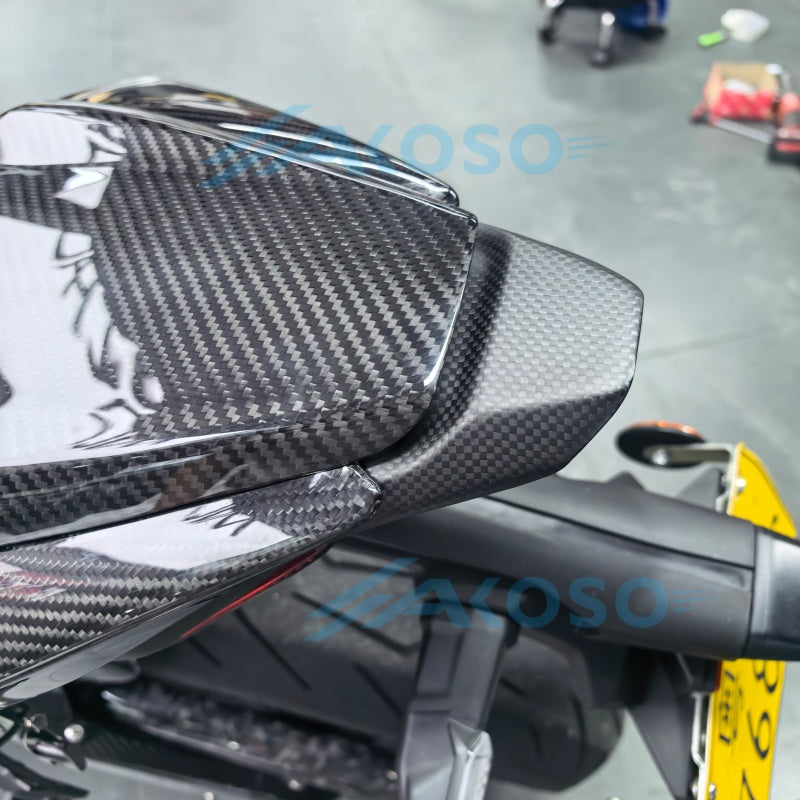 AKOSO 2024+ Kawasaki ZX-6R Carbon Fiber Rear Seat Tail Light Cover Motorcycle Fairing Cowl