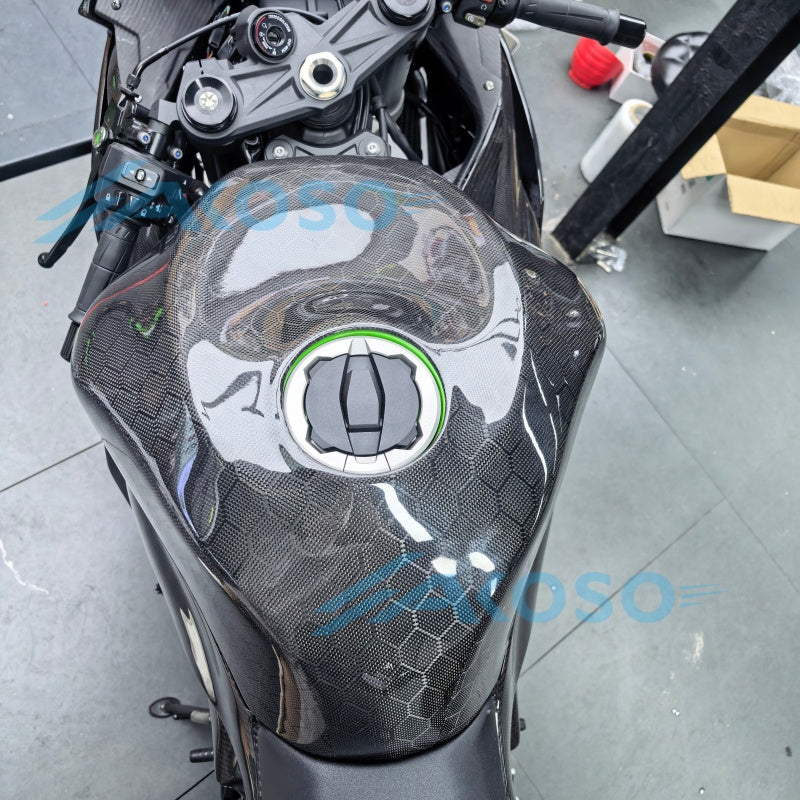 AKOSO 2024+ Kawasaki Ninja ZX-6R 636 Full Dry Carbon Fiber Fuel Tank Cover Fairing