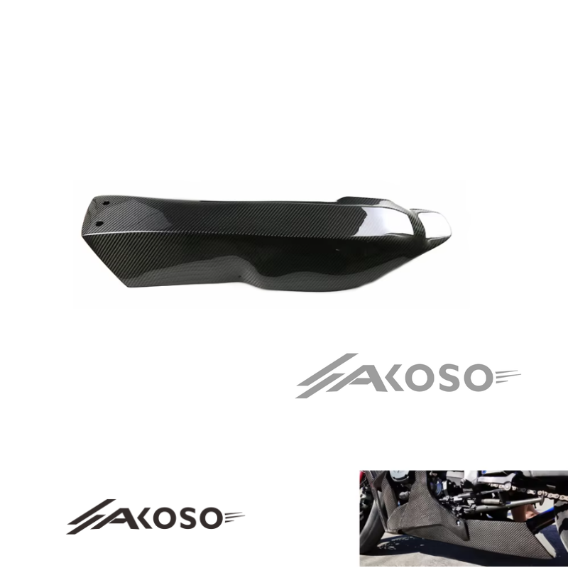 AKOSO 2016-2020 Kawasaki Ninja ZX10R ZX-10R Carbon Fiber Lower Chassis Cover Race Belly Pan