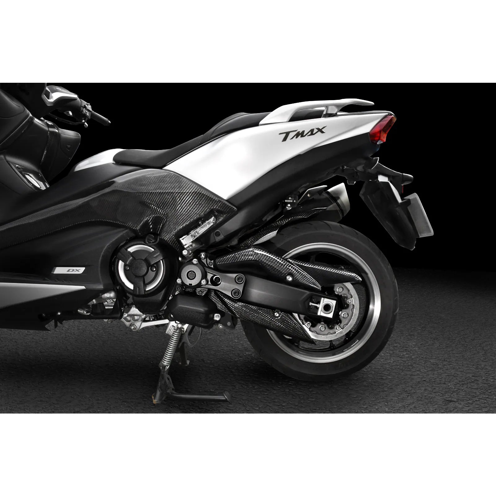 AKOSO Carbon Fiber Belt Chain Lower Cover for Yamaha TMAX 530 2017-2019 and TMAX 560 2020-2025