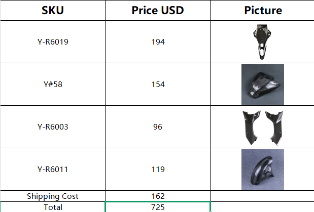AKOSO Custom order - 4 Parts