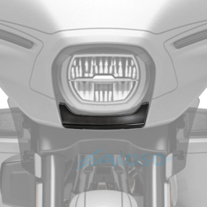 AKOSO 100% Dry Carbon Fiber Front Outer Fairing Lower Trim For Harley CVO Street Glide 2023-2025 FLHX 24-25