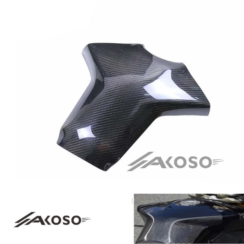 AKOSO YAMAHA MT09 FZ09 2014-2020 Carbon Fiber Fuel Tank Guard Cover Fuel Pad Protector