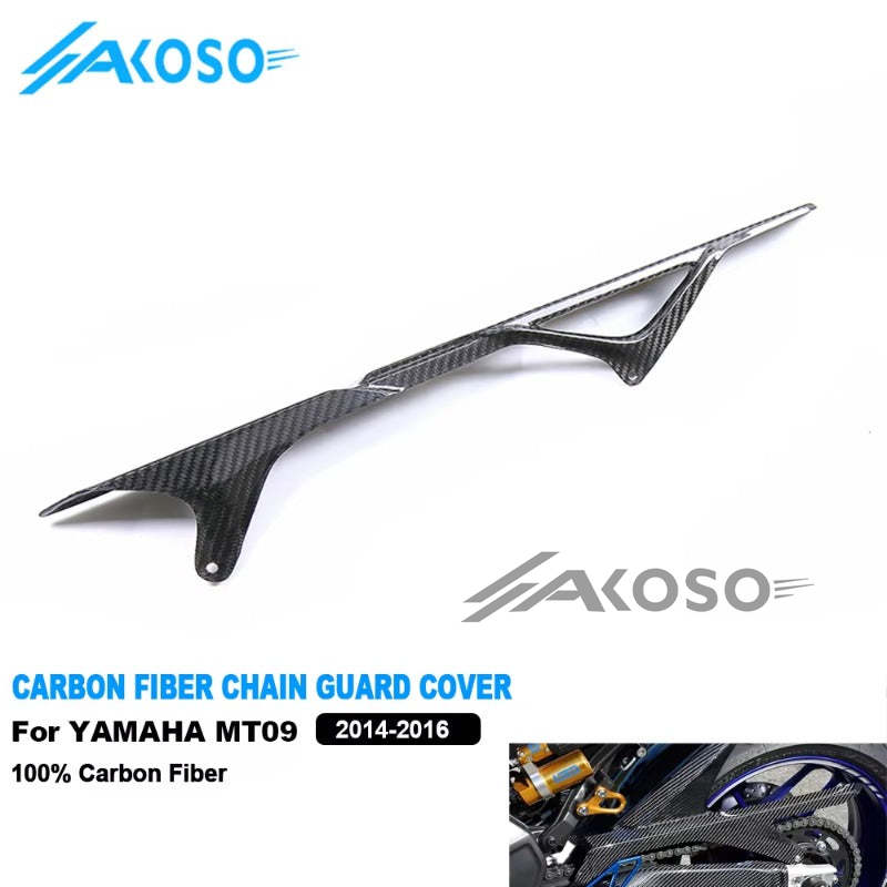 AKOSO 2014-2016 Yamaha MT09 FZ09 Carbon Fiber Rear Fender Mudguard Inner Hugger Chain Guard Cover