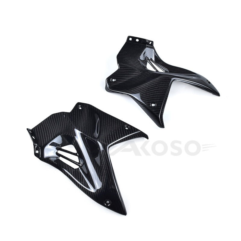 AKOSO 2015-2024 Kawasaki Ninja H2 H2R Carbon Fiber Front Fuel Tank Side Panel Covers Motorcycle Accessories