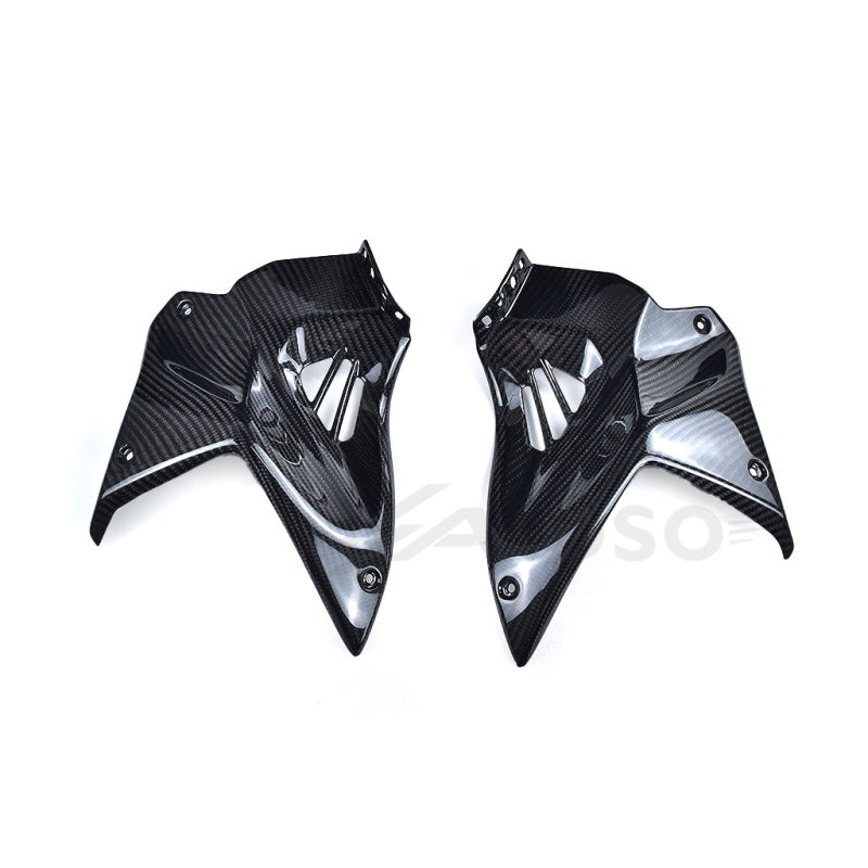 AKOSO 2015-2024 Kawasaki Ninja H2 H2R Carbon Fiber Front Fuel Tank Side Panel Covers Motorcycle Accessories