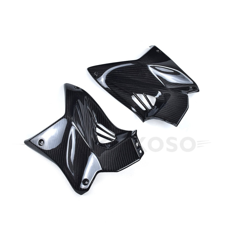 AKOSO 2015-2024 Kawasaki Ninja H2 H2R Carbon Fiber Front Fuel Tank Side Panel Covers Motorcycle Accessories