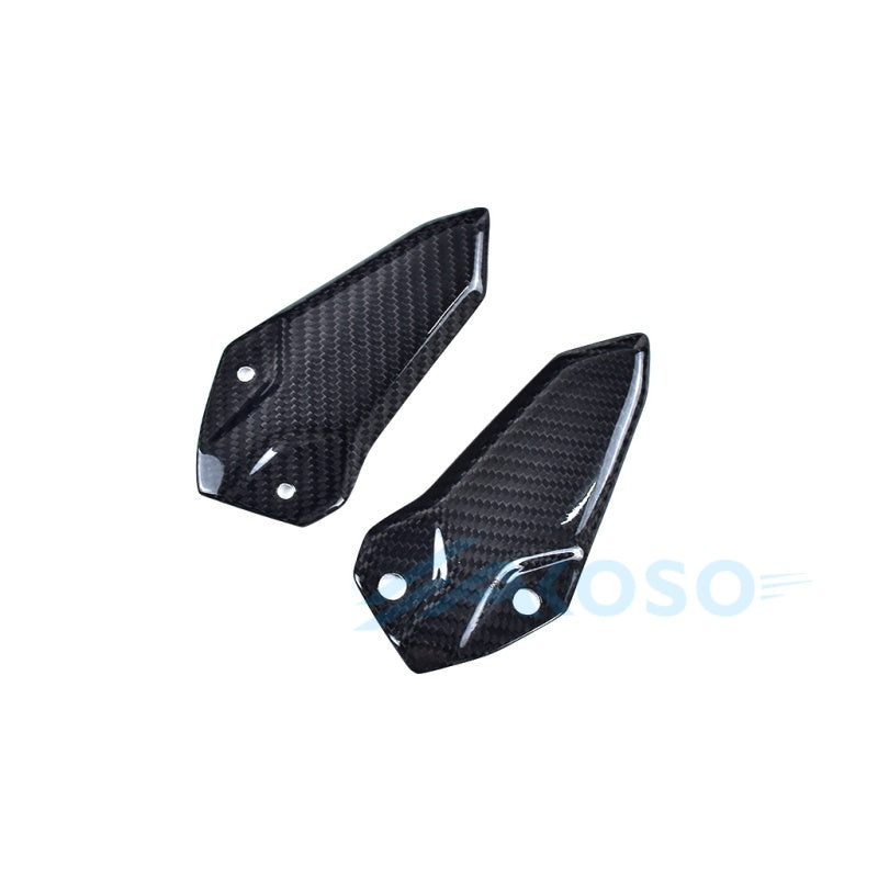 AKOSO 2023+ Kawasaki Ninja ZX-4R ZX-4RR Carbon Fiber Heel Guard Rearset Plate Foot Peg Protector
