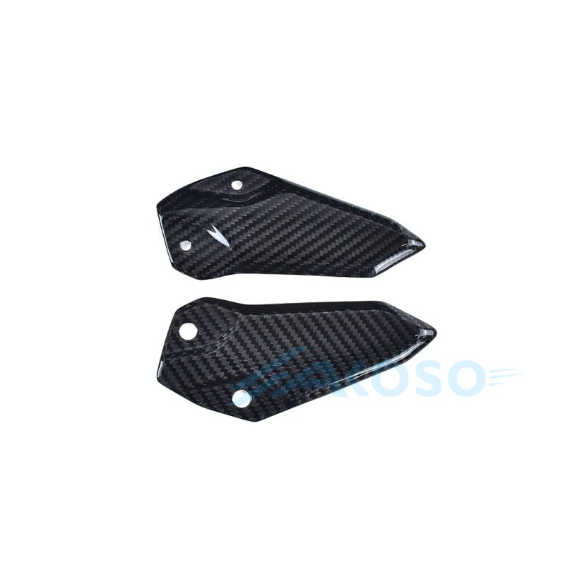 AKOSO 2023+ Kawasaki Ninja ZX-4R ZX-4RR Carbon Fiber Heel Guard Rearset Plate Foot Peg Protector