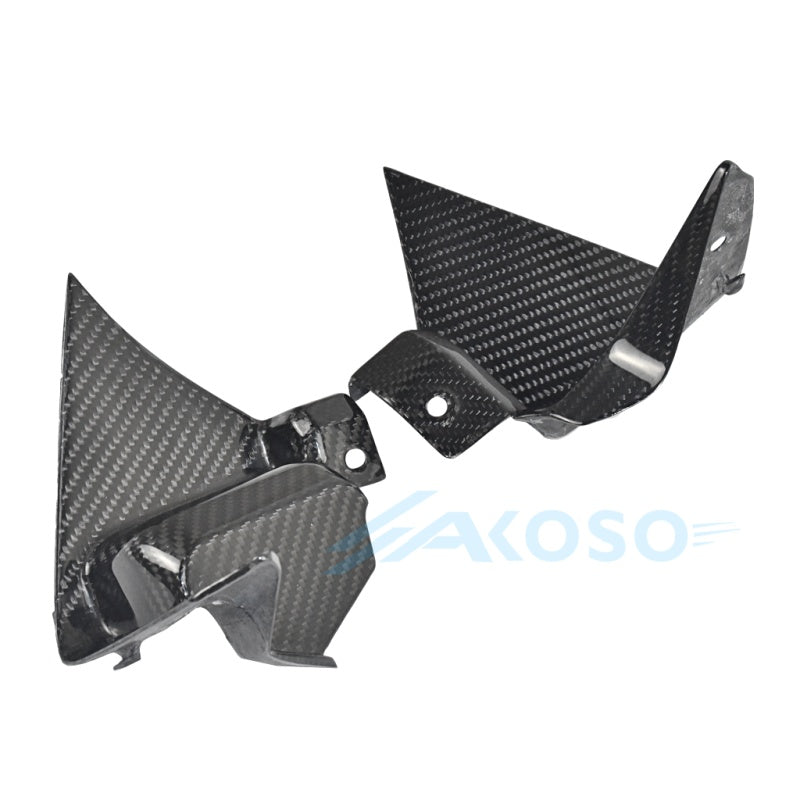 AKOSO 2015-2019 Yamaha R1M Carbon Fiber Front Fairing Side Panels Dash Air Intake Ram Cover