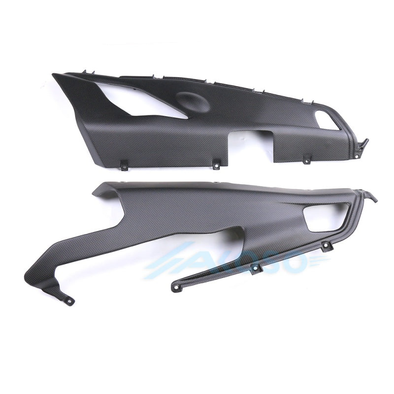 AKOSO 2018-2024 Ducati Panigale V4 V4S V4R Carbon Fiber Lower Side Fairing Belly Pan Akrapovic Exhaust