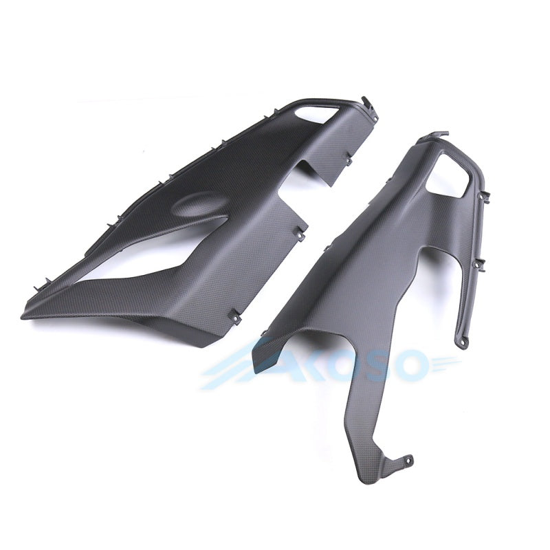 AKOSO 2018-2024 Ducati Panigale V4 V4S V4R Carbon Fiber Lower Side Fairing Belly Pan Akrapovic Exhaust