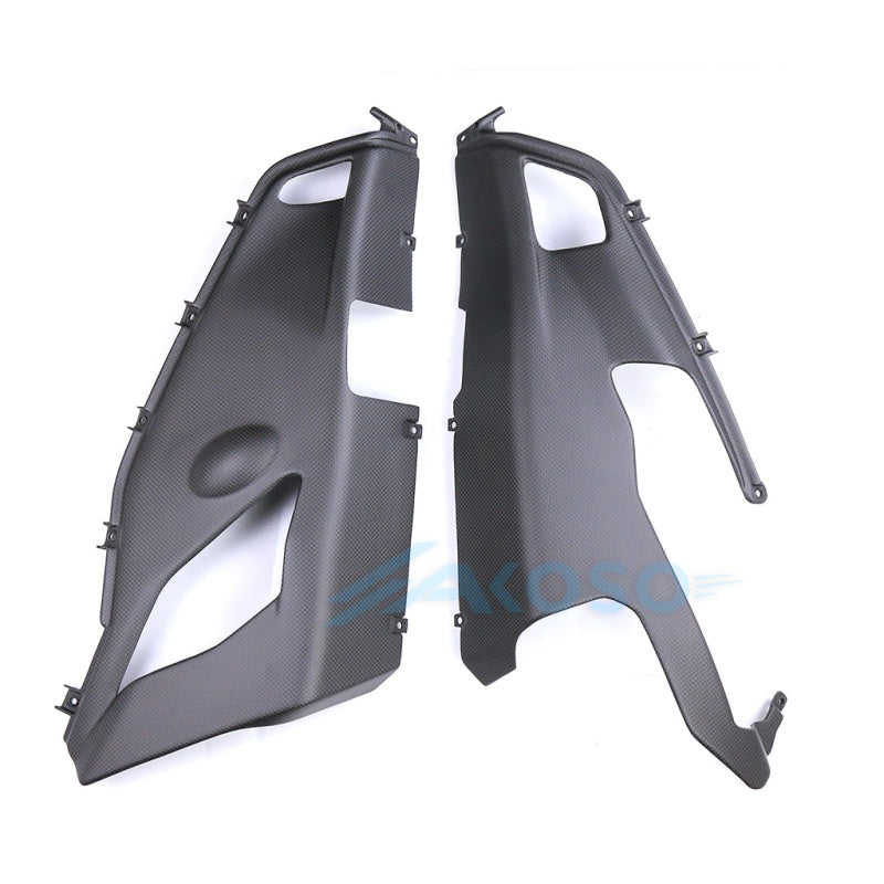 AKOSO 2018-2024 Ducati Panigale V4 V4S V4R Carbon Fiber Lower Side Fairing Belly Pan Akrapovic Exhaust