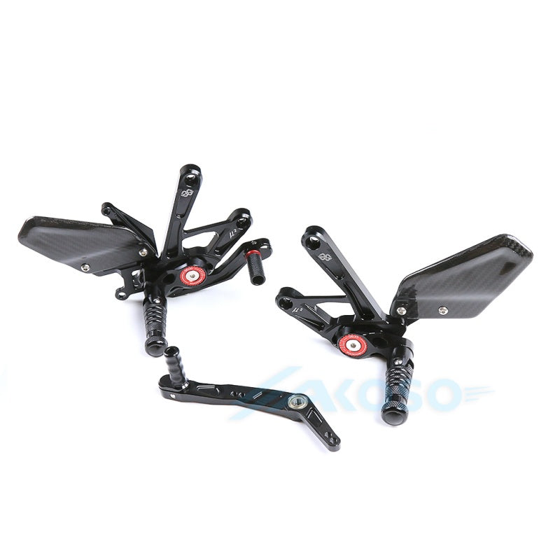 2015-2024 Yamaha YZF R1 R1M Dry Carbon Fiber Motorcycle Adjustable Sport Racing Rearset Footpeg Footrest Rear Set