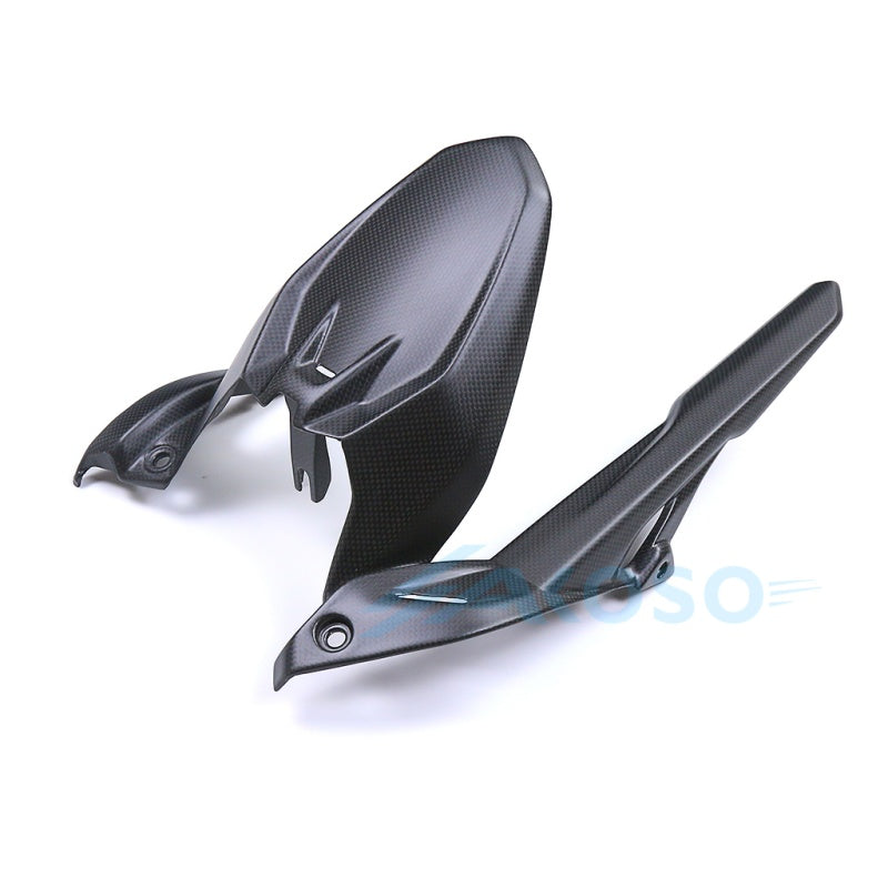 AKOSO 2021+ Ducati Monster 937 Carbon Fiber Rear Fender with Chain Gua