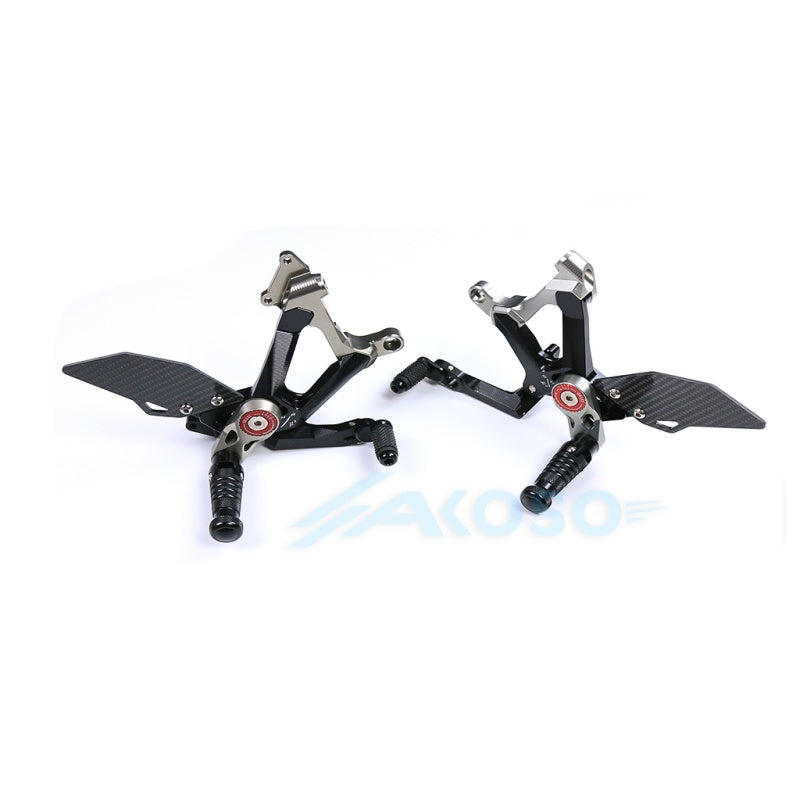 AKOSO Ducati Streetfighter V4 V4S CNC Aluminum Alloy Rear Sets Footrest Rear Set Carbon Fiber