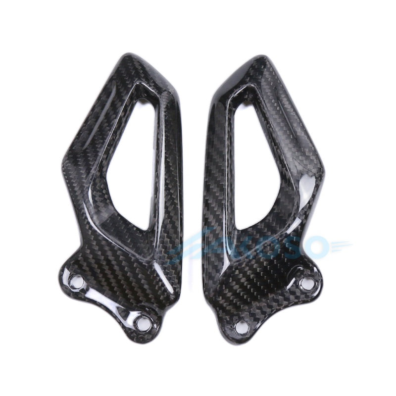 AKOSO 2025 BMW S1000RR Carbon Fiber Rearset Plate Foot Peg Protector Heel Guards