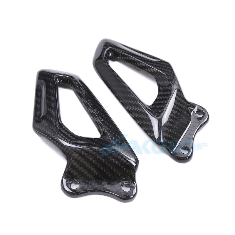 AKOSO 2025 BMW S1000RR Carbon Fiber Rearset Plate Foot Peg Protector Heel Guards