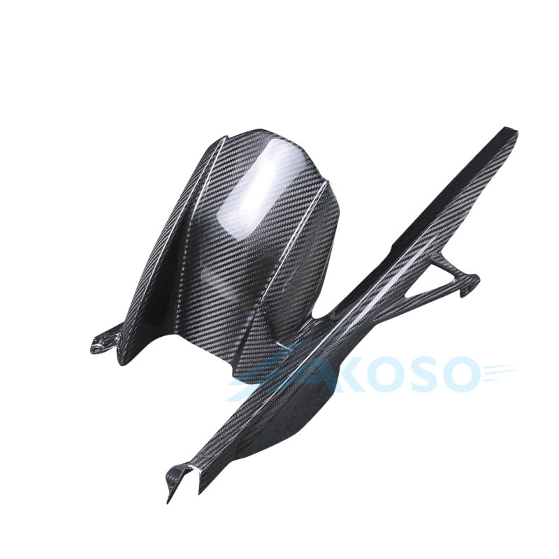 AKOSO 2019-2022 BMW S1000RR 3K Garde-boue arrière en fibre de carbone pure avec chaîne anti-éclaboussures Garde-boue arrière