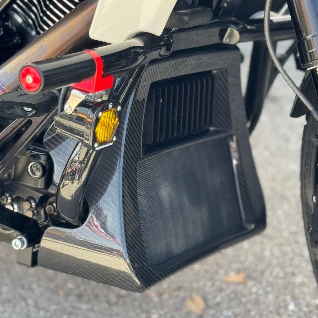AKOSO Dry Carbon Fiber Water Tank Guard Radiator Covers For 2024+ Harley Road Glide Street Glide