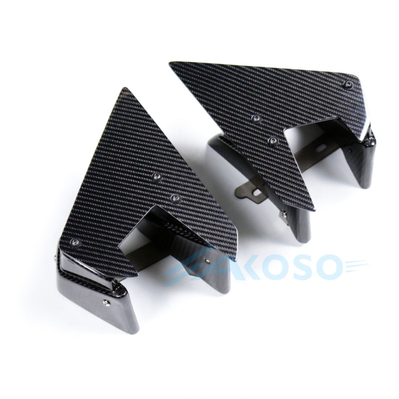 AKOSO Kawasaki Z H2 2021-2024 Carbon Fiber Winglet Aerodynamic Wing Spoiler Air Deflector
