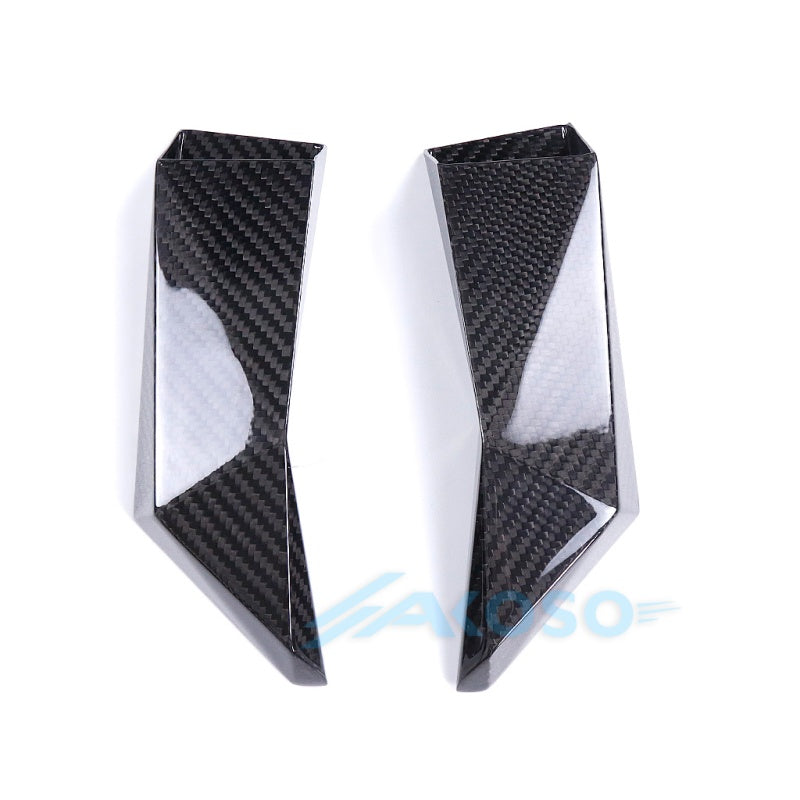 AKOSO Universal Carbon Fiber Motorcycle Brake Disk Cooler Air Duct for S1000RR M1000RR R1 R3 R6 ZX6R Hayabusa