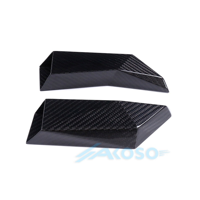 AKOSO Universal Carbon Fiber Motorcycle Brake Disk Cooler Air Duct for S1000RR M1000RR R1 R3 R6 ZX6R Hayabusa