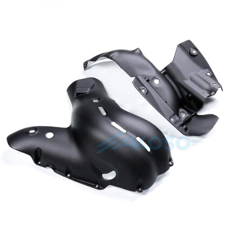 AKOSO 2018-2020 Ducati Panigale V4 V4S V4R Carbon Fiber Exhaust Cover (EURO4 Models)