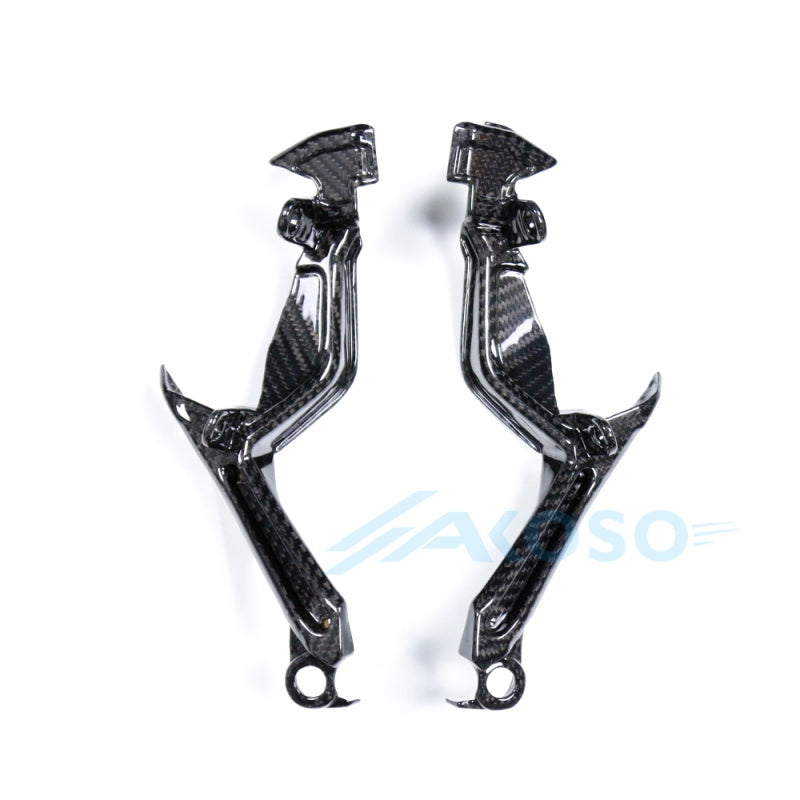 AKOSO 2017-2020 Yamaha MT09 FZ09 Carbon Fiber Upper Front Headlight Side Cover Brackets