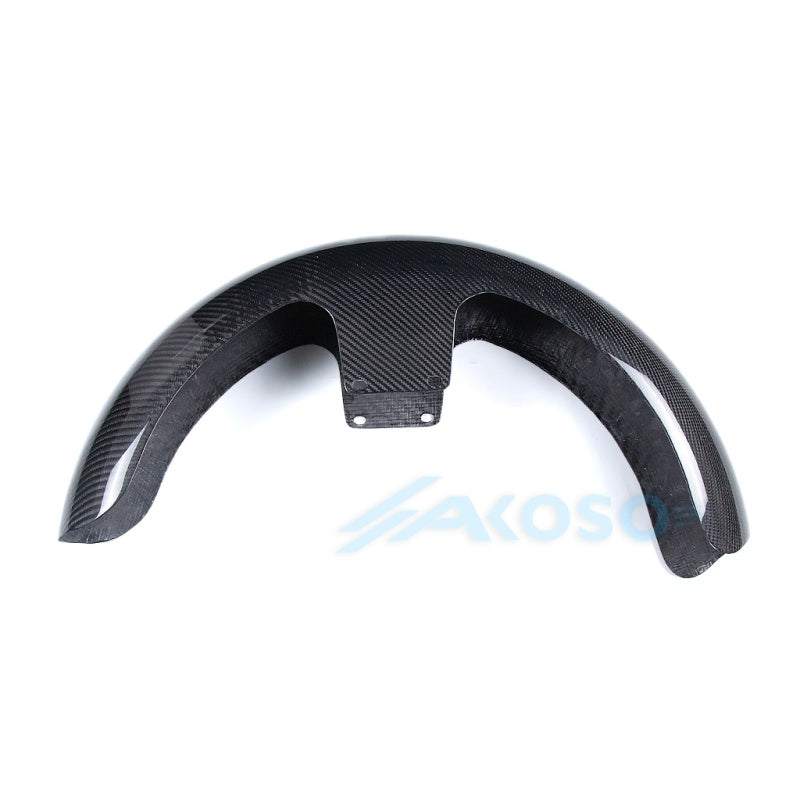 AKOSO 19" Dry Carbon Fiber Front Fender for Harley Davidson Touring Street Glide Road Glide Road King Custom Baggers