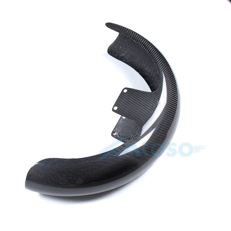 AKOSO 19" Dry Carbon Fiber Front Fender for Harley Davidson Touring Street Glide Road Glide Road King Custom Baggers