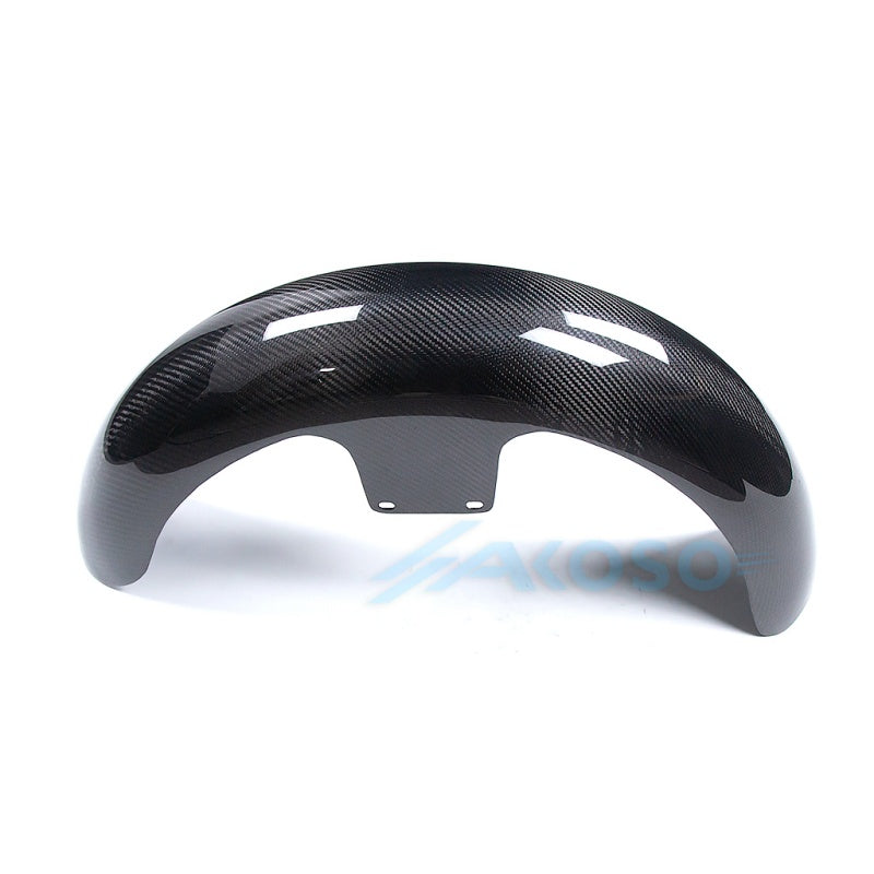 AKOSO 19" Dry Carbon Fiber Front Fender for Harley Davidson Touring Street Glide Road Glide Road King Custom Baggers