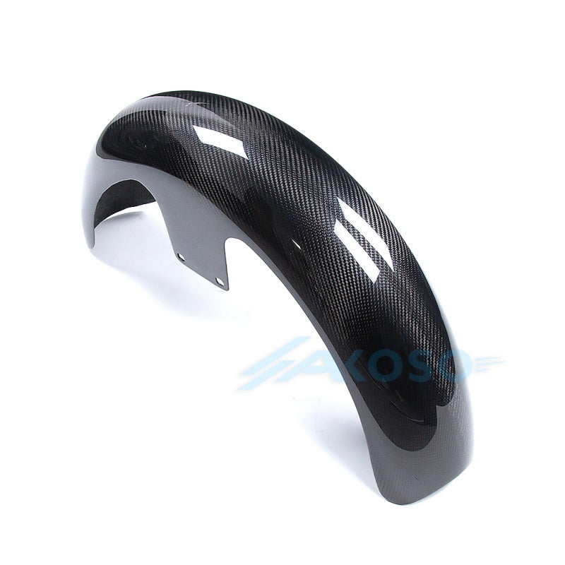 AKOSO 19" Dry Carbon Fiber Front Fender for Harley Davidson Touring Street Glide Road Glide Road King Custom Baggers