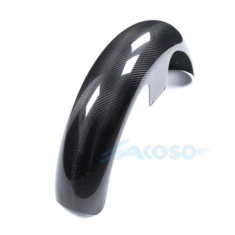 AKOSO 19" Dry Carbon Fiber Front Fender for Harley Davidson Touring Street Glide Road Glide Road King Custom Baggers