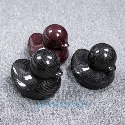 AKOSO Carbon Fiber Duck Ornament for Home Office Car Decor Modern Luxury Sculpture