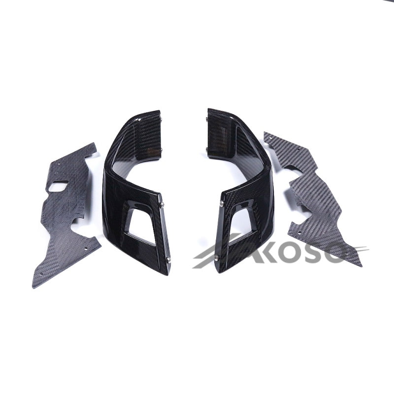 AKOSO 2021-2024 Kawasaki ZX10R ZX-10R Full Carbon Fiber Winglet Spoiler Aerodynamic Fairing Wing Kit
