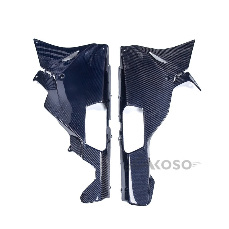 AKOSO 2015–2018 BMW S1000RR Carbonfaser-Bauchwanne, untere Seitenverkleidung, Rennversion