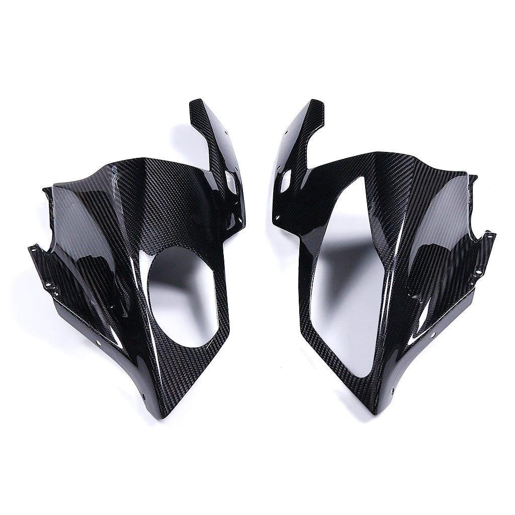 AKOSO 2009-2014 BMW HP4 S1000RR Carbon Fiber Front Headlight Fairing Side Cowls