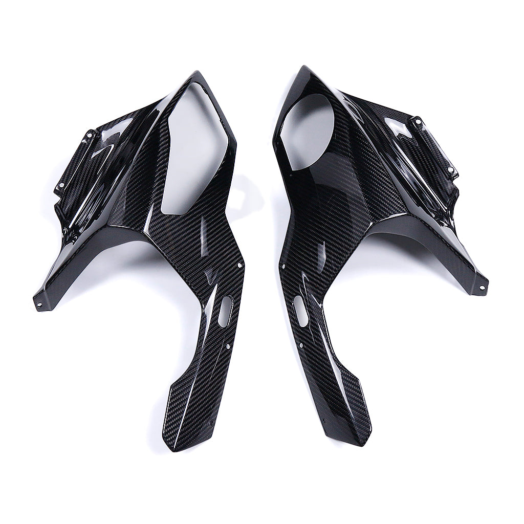 AKOSO 2009-2014 BMW HP4 S1000RR Carbon Fiber Front Headlight Fairing Side Cowls
