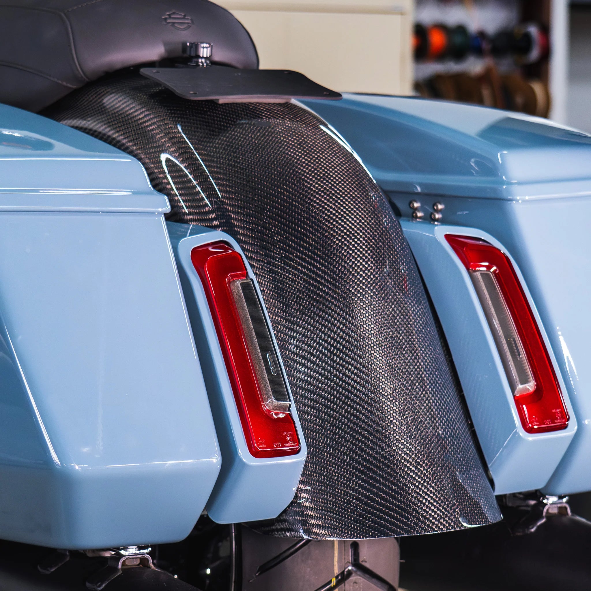 AKOSO 2009+ Harley Touring Carbon Fiber Rear Fender for Road King CVO Electra Glide Street Glide FLHR