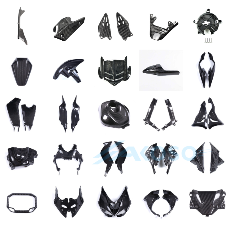 AKOSO Kawasaki ZX‑6R ZX‑636 2024+ Full Dry Carbon Fiber Body Kit 25‑Pieces Complete Fairing Set